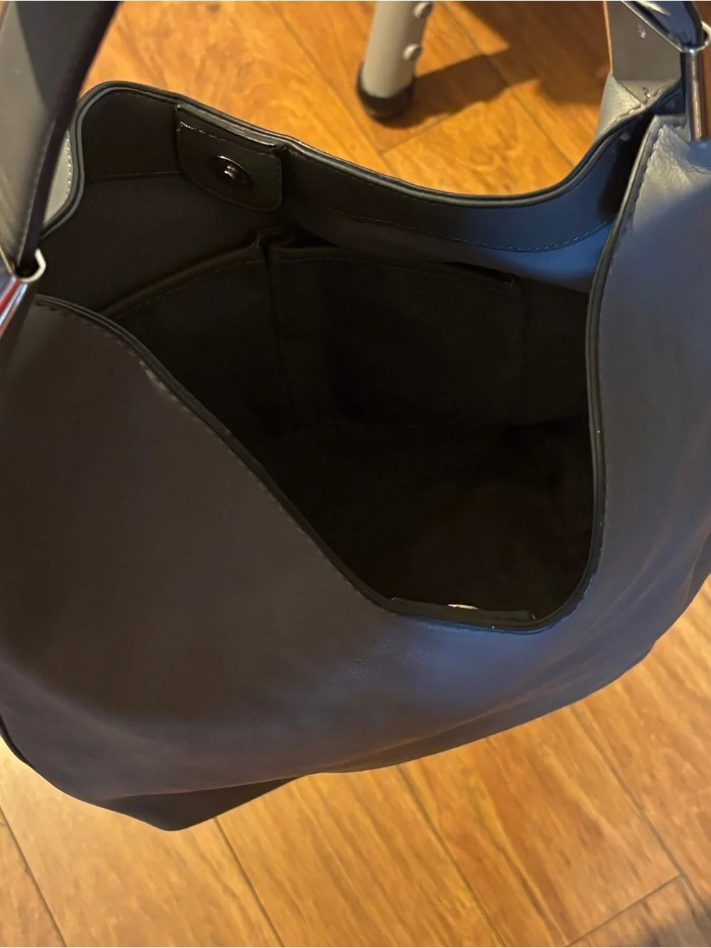 Alfani Gray Leather Hobo Shoulder Bag - Picture 9 of 11